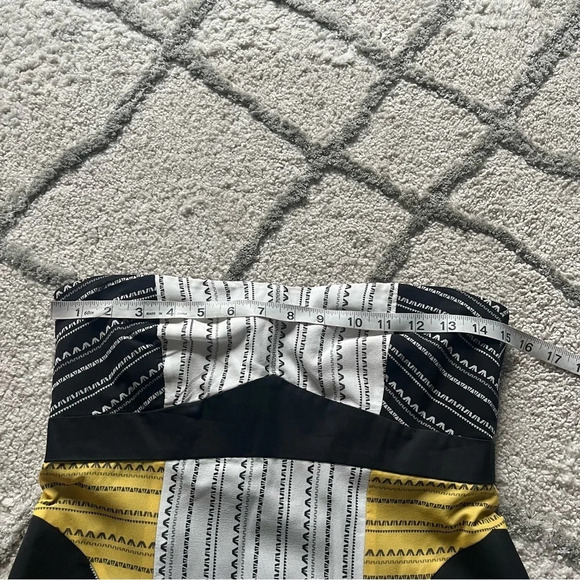 Helmut Lang Black and Yellow Mini Dress - Picture 4 of 8
